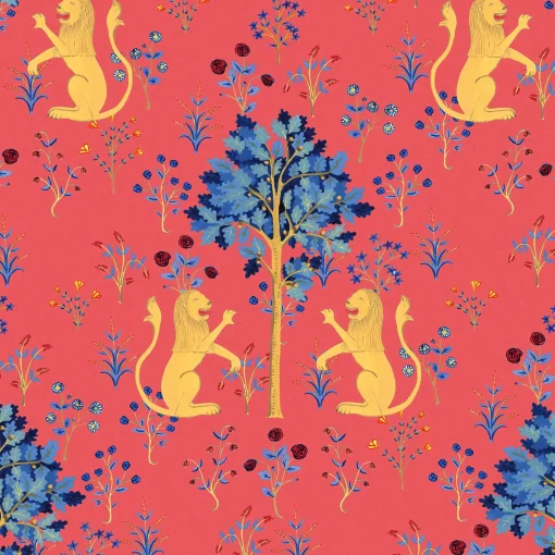 Medieval Tapestry Deep Coral - Coordonné