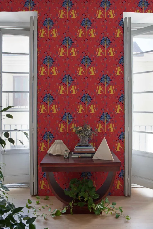 Medieval Tapestry Deep Coral - Coordonné